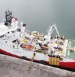 TPAO tarafından Türk denizlerindeki petrol ve doğal gaz aramalarında kullanılan sismik araştırma gemisi Barbaros Hayrettin Paşa Ünye Limanı
